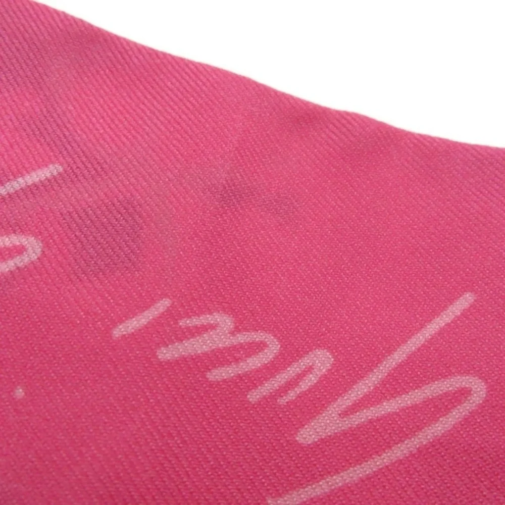 Gucci Silk Pink Floral Print Ken Scott Twilly Neck Bow Scarf